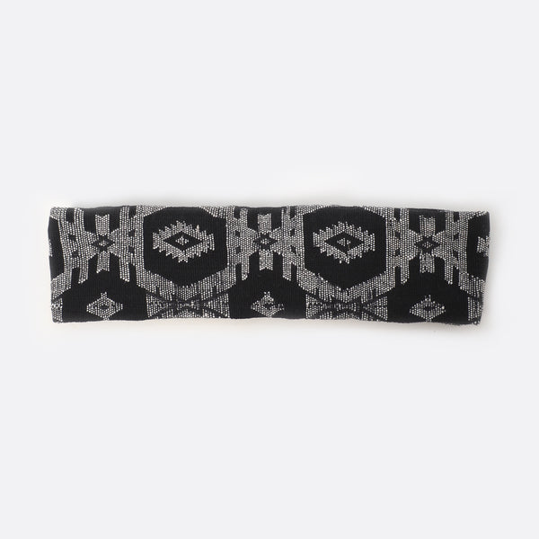 Front view of the Black & White headband. The background is white. 