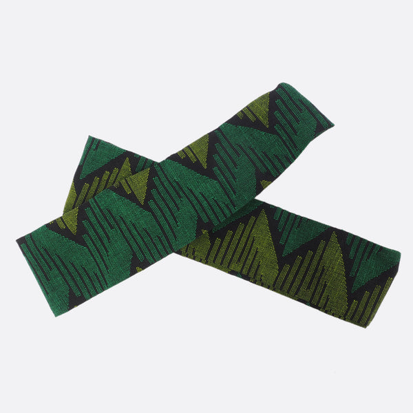 two different Forest Green  headbands are shown. 