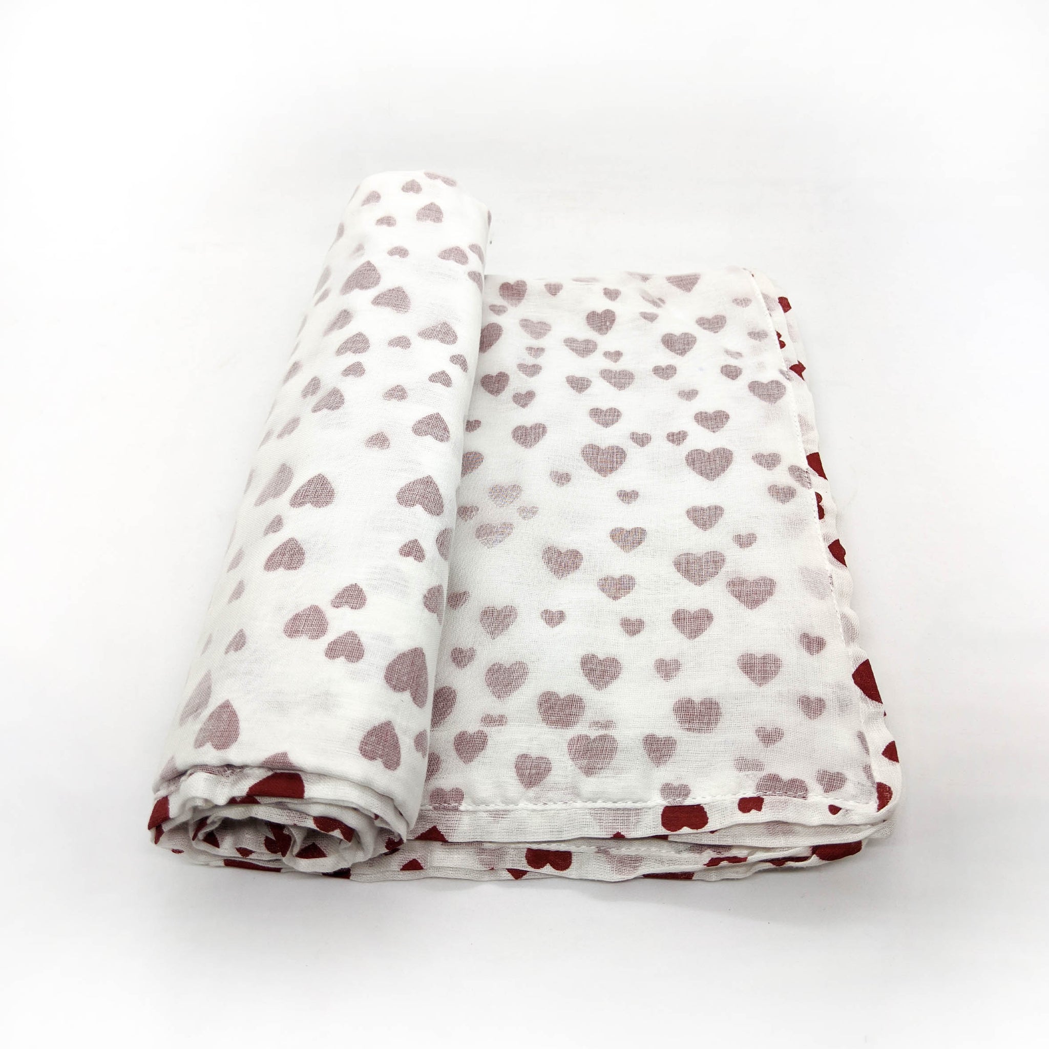 Big Kid Blanket - Marron Heart Pattern
