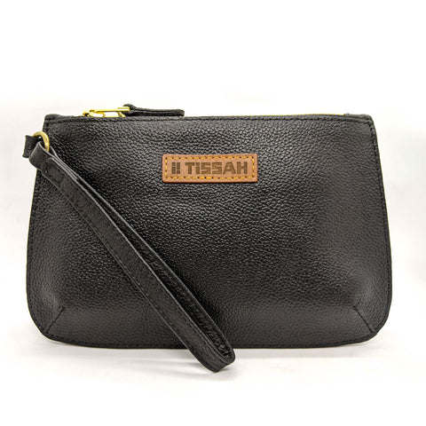 Schwarze Wristlet-Tasche