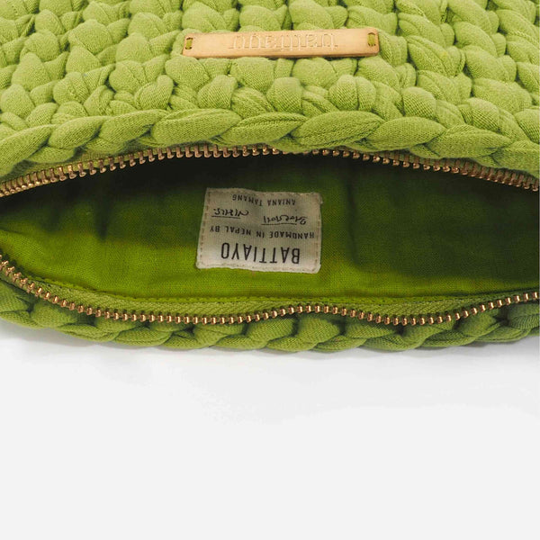 Grüne 'Clutch'-Tasche - groß