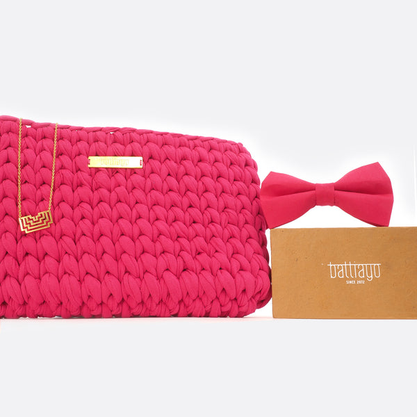 Rosa"Clutch"Tasche - groß