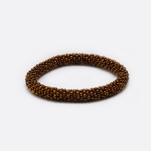 Beaded Bracelet - Shiny Bronze Brown