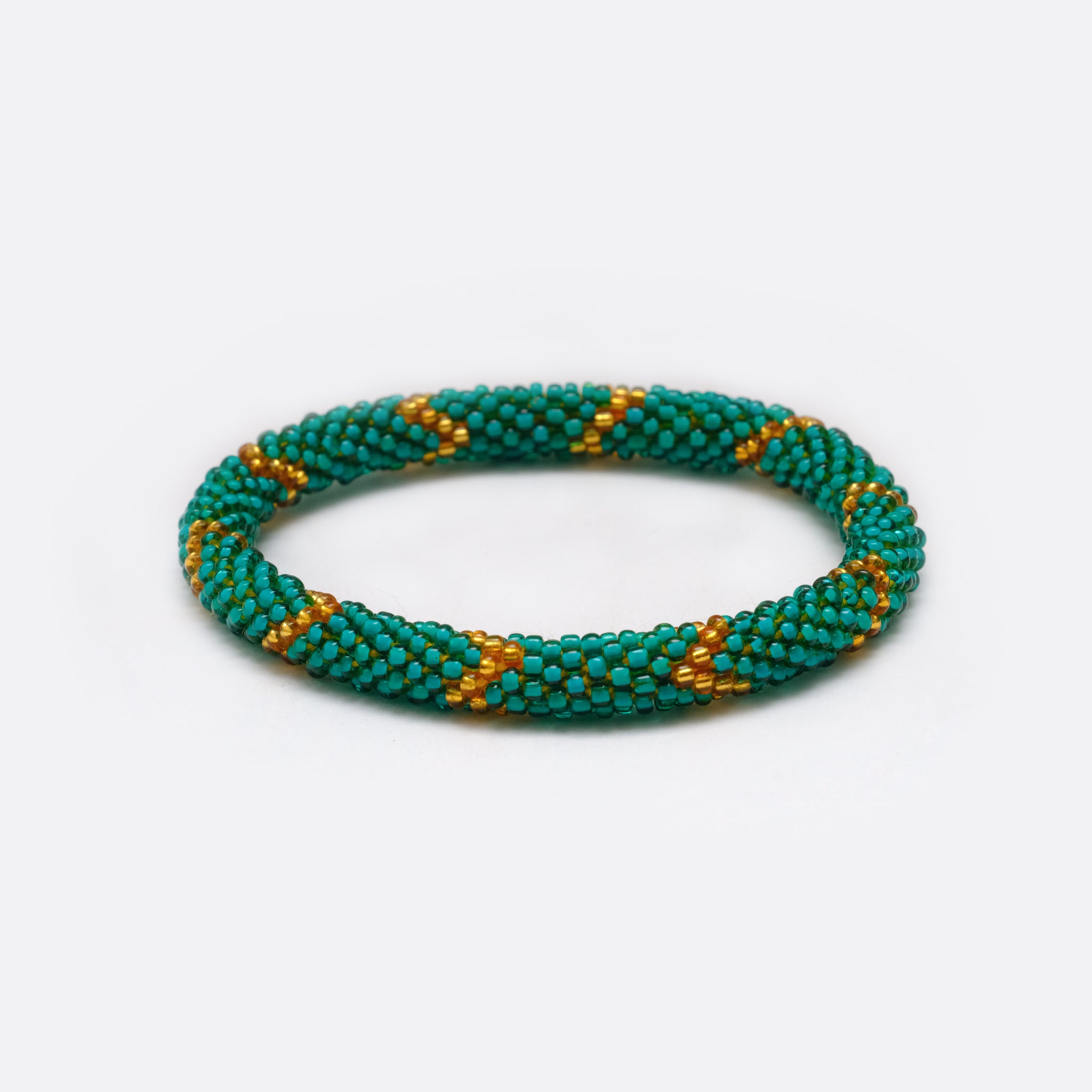 Perlenarmband - Shiny Green & Golden Flash