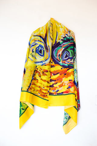 Gohoro- Monitor Lizard Silk Shawl