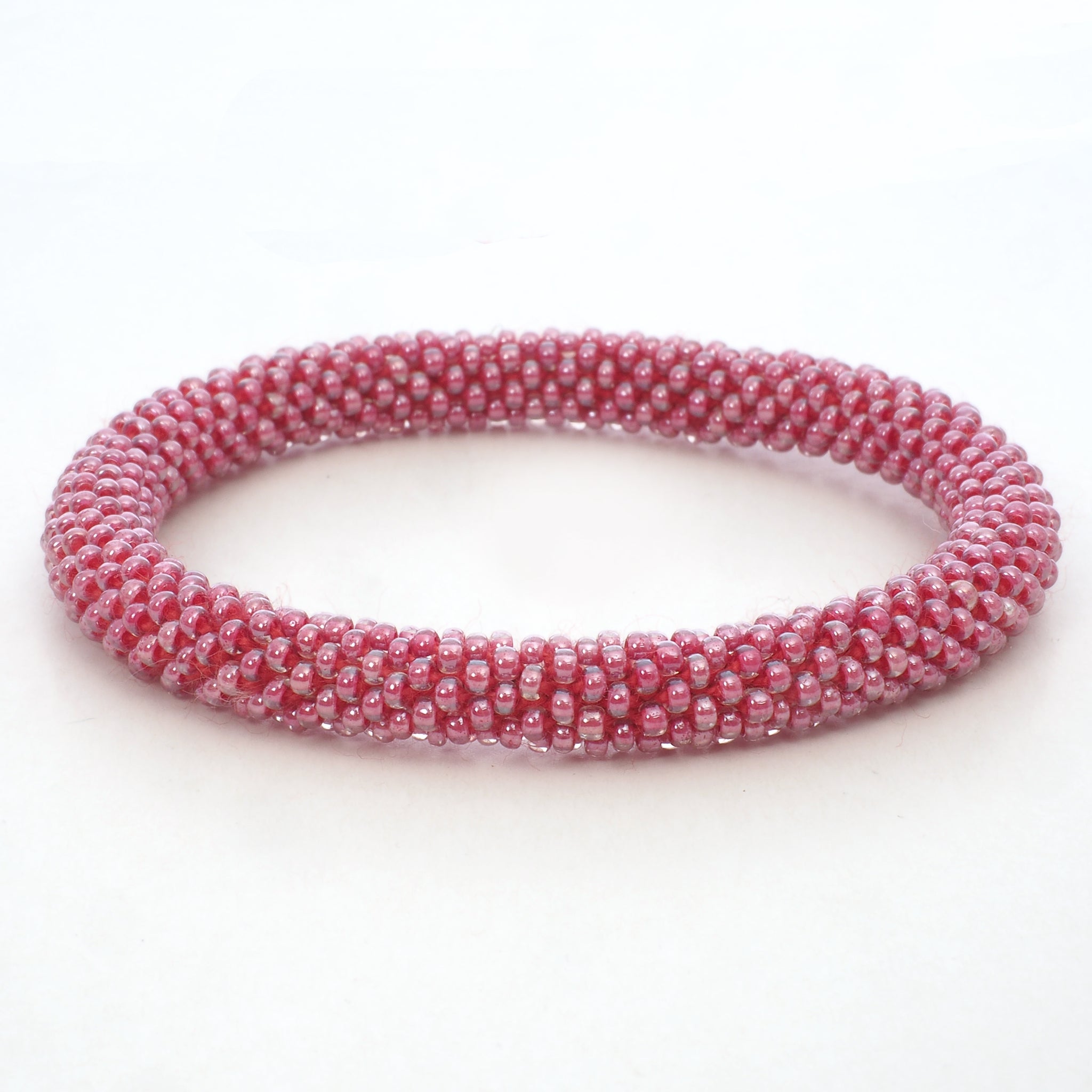 Beaded Bracelet - Old Rose Shiny