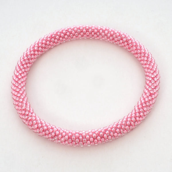 Beaded Bracelet - Pink Shiny