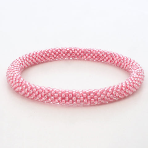 Beaded Bracelet - Pink Shiny