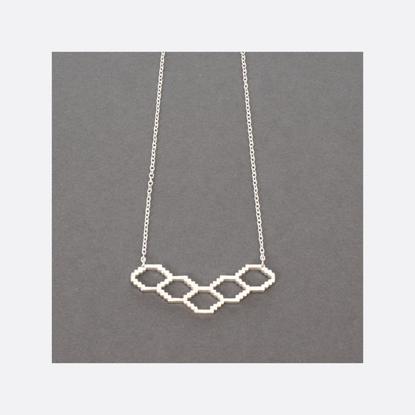 Homage To Dhaka N°1 – Small Silver Necklace