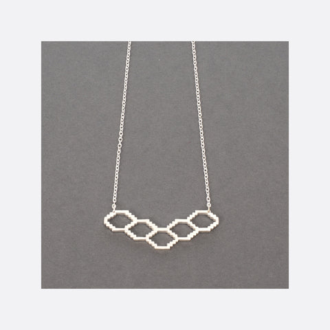 Homage To Dhaka N°1 – Small Silver Necklace