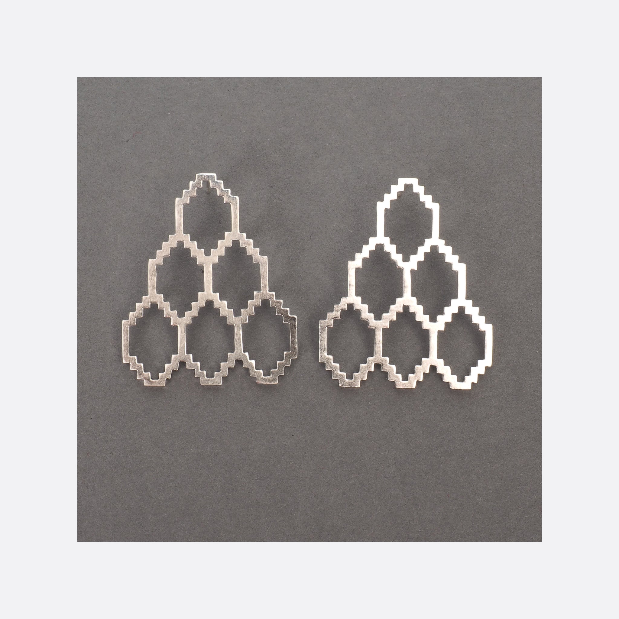 Homage to Dhaka N°3 – Silver Earrings