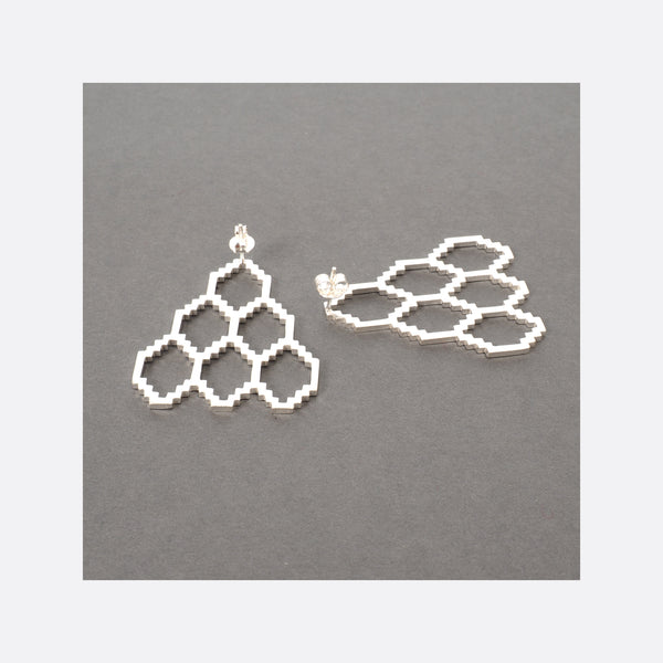 Homage to Dhaka N°3 – Silver Earrings