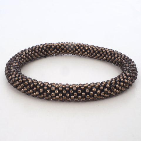 Perlen Armband - Brown Purple Shiny