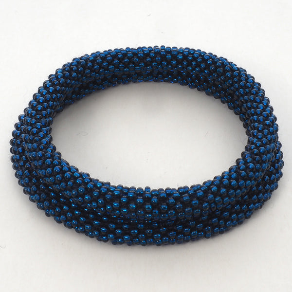Perlen Armband Set - Dark Shiny Blue