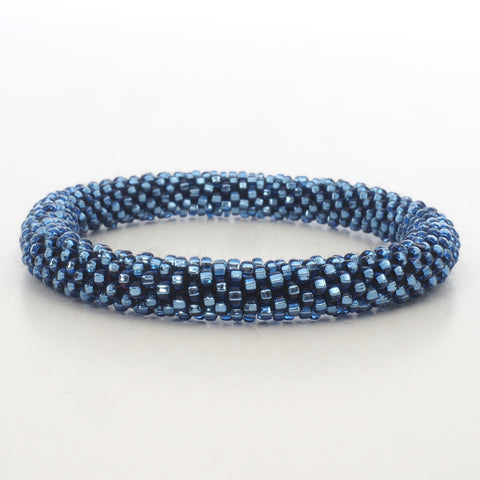 Beaded Bracelet - Shiny Blue