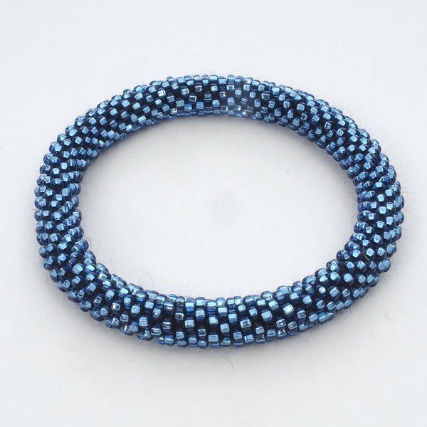 Beaded Bracelet - Shiny Blue