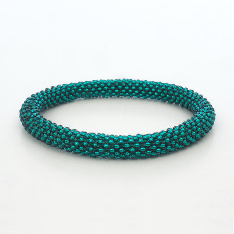 Perlenarmband - Dark Turquoise Shiny