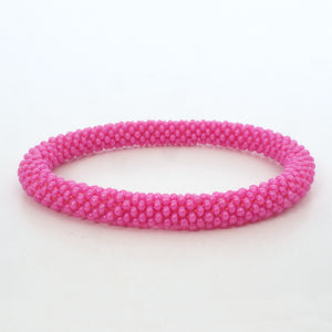 Beaded Bracelet - Solid Pink