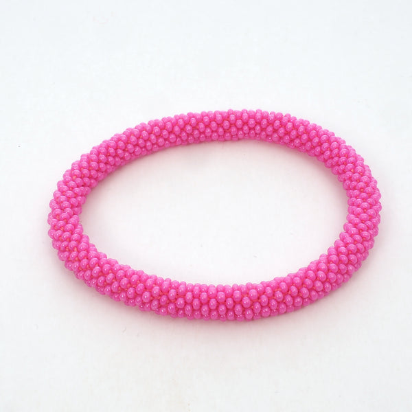 Beaded Bracelet - Solid Pink