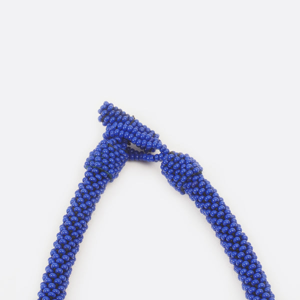 Close up of the necklace clasp. 