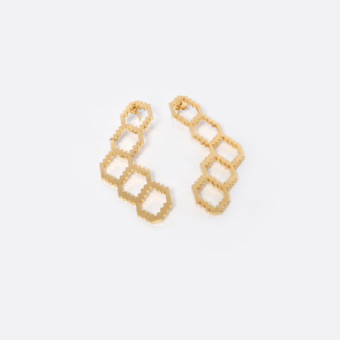 Homage To Dhaka N°1 – Gold- Plated Earrings