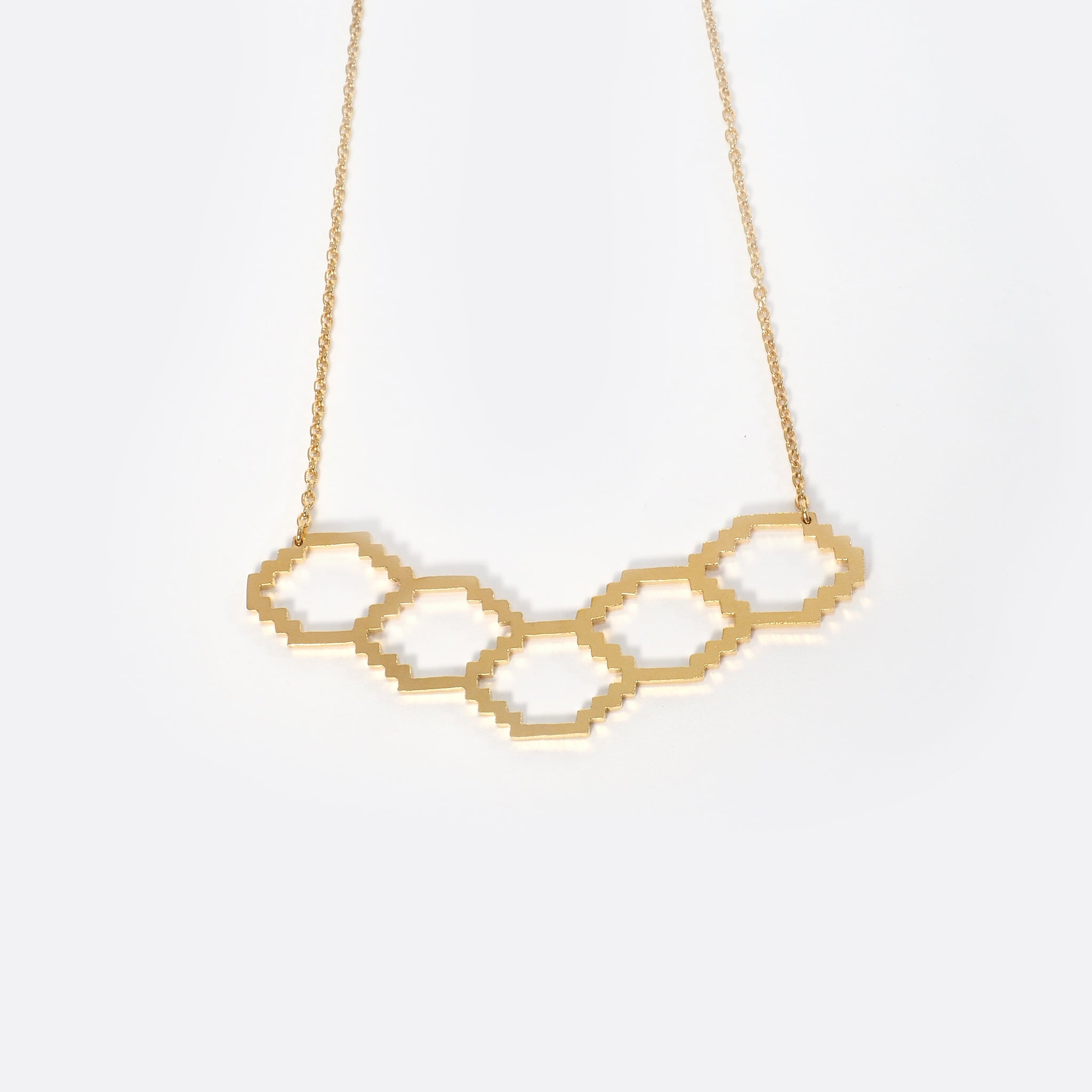 Homage To Dhaka N°1 – Big Gold- Plated Necklace