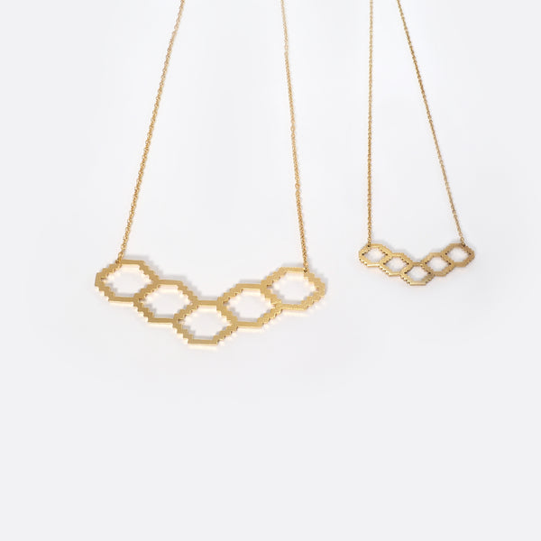 Homage To Dhaka N°1 – Small Gold- Plated Necklace