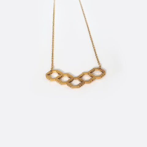 Homage To Dhaka N°1 – Small Gold- Plated Necklace