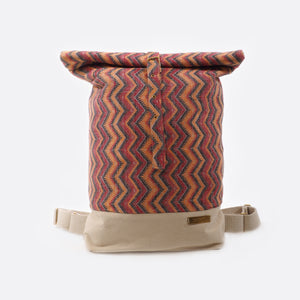 Sun & Moon Red - Rucksack mit Leinwand