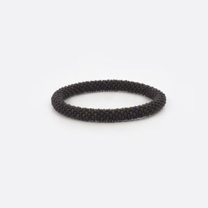 Beaded Bracelet - Dark Grey Mat
