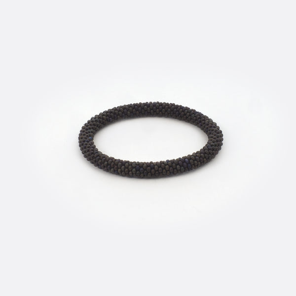 Beaded Bracelet - Dark Grey Mat