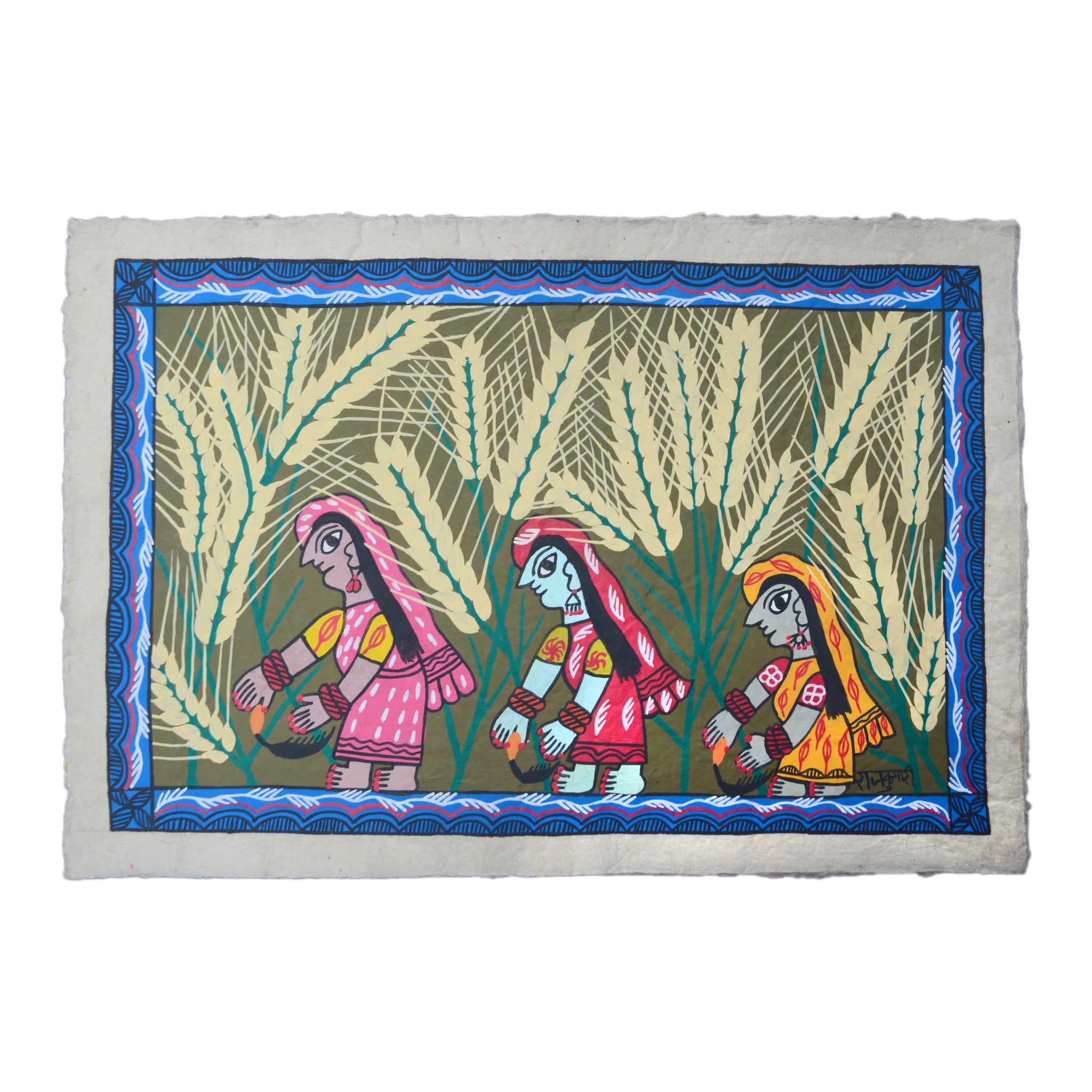 Women Cutting Wheat by Rajkumari Mandal