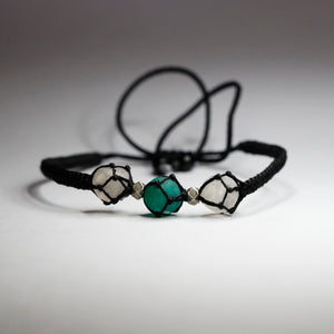 Trio Green Stones Armband - Heart-Wisdom Opener